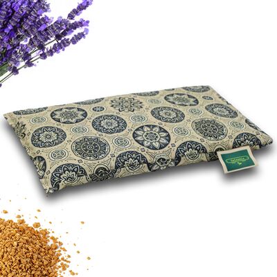 Saco térmico de semillas pequeño, estampado Mandala Ébano